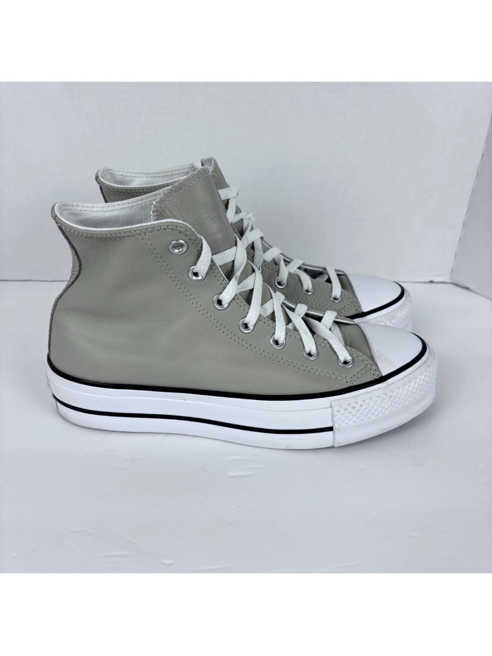 Converse Chuck Taylor All Star Tan Leather Platform High By You Women’s Size 9